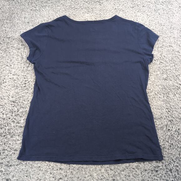 Detroit Tigers Shirt Women Large Blue MLB Baseball Lounge Graphic Tee Casual - Picture 5 of 6